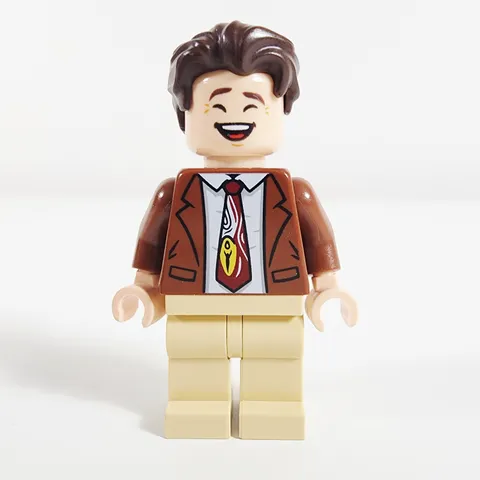 Lego Chandler Bing Minifigure Jacket Tie Friends TV Series 10292 ftv002