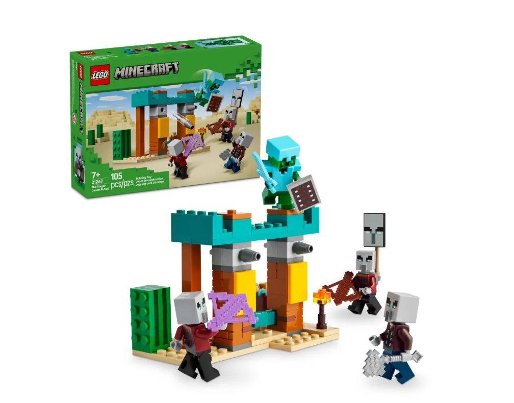 LEGO Minecraft The Illager Desert Patrol Toy Figures and Playset - Building Mine