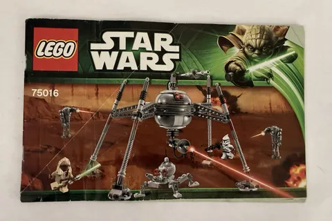 LEGO Star Wars 75016 Homing Spider Droid Manual ONLY
