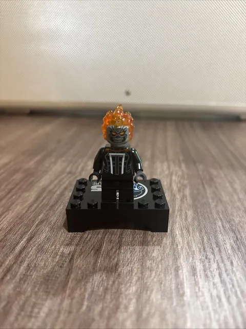 LEGO Marvel Ghost Rider Johnny Blaze Minifigure w/ Flame Head – Authentic