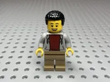 LEGO Minifigure Dad Gray Hoodie Dark Red Shirt Item No: twn477 Set: 31142-1 2023