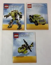lot of three 31007 LEGO CREATOR INSTRUCTION MANUALS