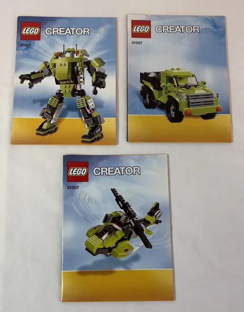 lot of three 31007 LEGO CREATOR INSTRUCTION MANUALS