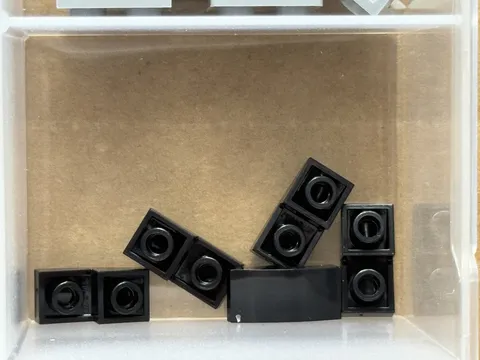 LEGO Parts - Black Slope, Curved 2 x 1 x 2/3 Inverted - No 24201 - QTY 5