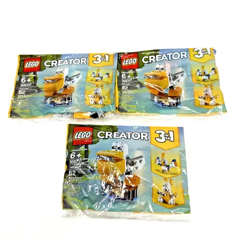 Lego 30571 Pelican Parrot Horse  3 in 1 New Sealed 62 Pieces Lot of 3 2019