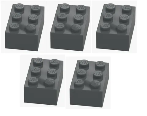 LEGO ® 5x brick 2x3 dark stone grey 3002 4211105 dark grey spare parts brick New