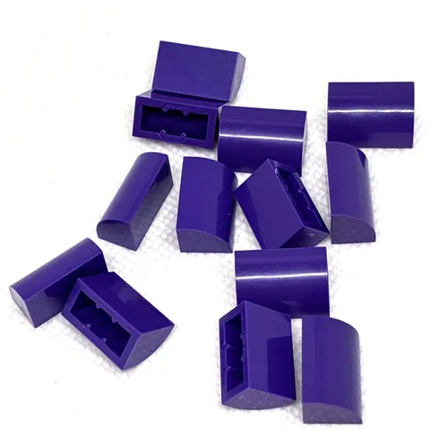 LEGO Parts - Dk. Purple Slope, Curved 1 x 2 Bottom Stud Holder - No 37352 QTY 13