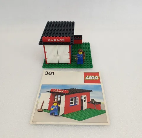 LEGO ® 361-2 garage with instructions city town vintage int. Shipp.