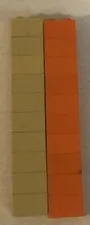 Lego 1x2 Brick Bricks Lot Of 20 Toy Toys Pieces Parts 2 Pegs Tan And Orange