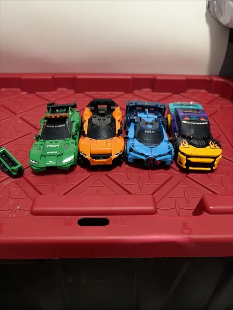Lego Lot Of 4 Technic Vehicles + Speed Champions Car