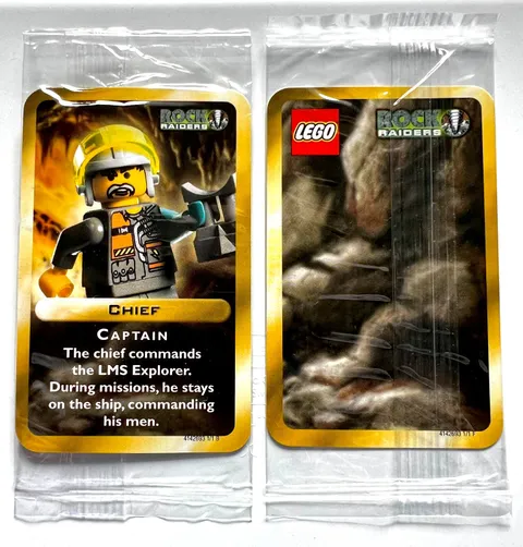 Lego 3347 Rock Raiders #1 CHIEF Minifig Display Card