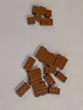 Lego Qty 22 - Brown Bricks - 3001 2x4 (15) 3003 2x3 (7) - Sorted MOC