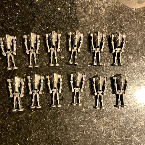 LEGO Star Wars Minifigure Lot (12) Battle Droid, Plastic Figures