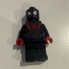 LEGO Minifigure Lot of 2 Black Suit Figures, Spider Design & Black Outfit