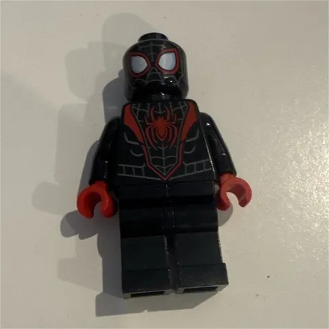LEGO Minifigure Lot of 2 Black Suit Figures, Spider Design & Black Outfit
