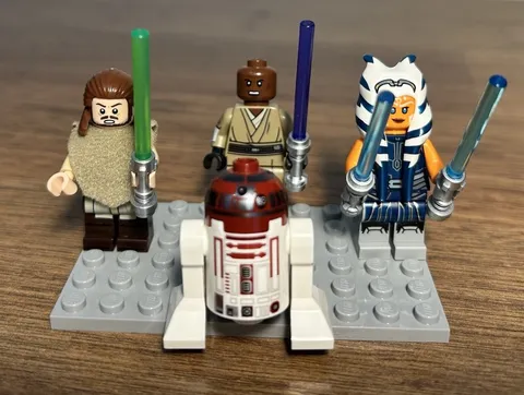 Lego Star Wars Minifigures Qui-Gon Jinn, Mace Windu, Ahsoka Tano, R4-P17 Droid