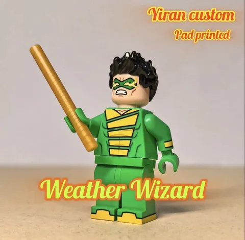 LEGO DC Superhero Weather Wizard custom minifigure by Yiran Customs Pad Printed