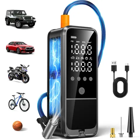 Kzkb 160Psi Tire Inflator Portable Air Compressor 6000Mah Portable Tire