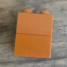 LEGO DUPLO rare reddish brown 2x2 Brick Lot 2pc Plastic 