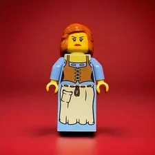 Lego Kingdoms Peasant & Maiden Castle Minifigure For 7189