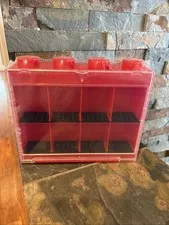 New Sealed RETIRED LEGO 8  MINIFIGURE DISPLAY CASE Red