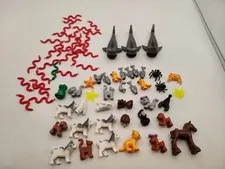 LEGO Animal Figures Lot. Sharks, Dogs, Cats, Snakes, Spiders, And More 70 Pieces