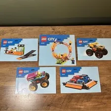 LEGO City Stunt Show Arena (60295) Lot Of 5 Replacement Instruction Manuals ONLY