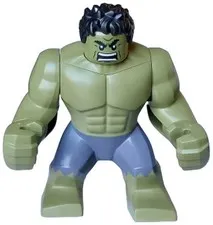 LEGO® Minifigure Super Heroes sh0967 Hulk Giant, Dark Bluish Gray Pants, Raging