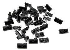 LEGO Lot of Black Hinge Plate 1 x 2 Locking with 1 Finger on Top inv.613