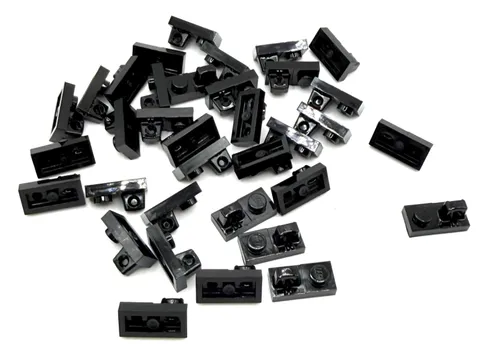 LEGO Lot of Black Hinge Plate 1 x 2 Locking with 1 Finger on Top inv.613