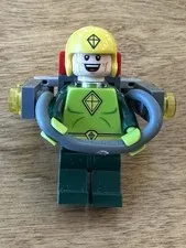 Lego DC Super Heroes Kite Man Minifigure Missing Shield On Helmet And Wings