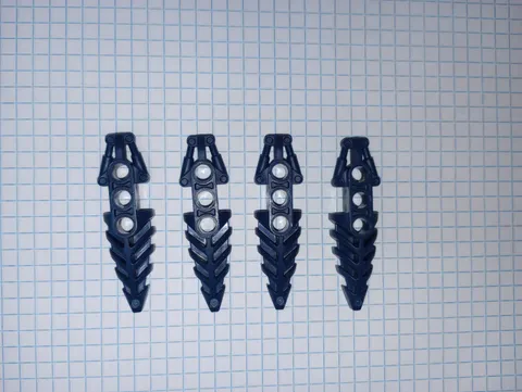 4 Bionicle Lego 50858 in Dark Blue Visorak Foot with 3 pin holes Genuine Lego
