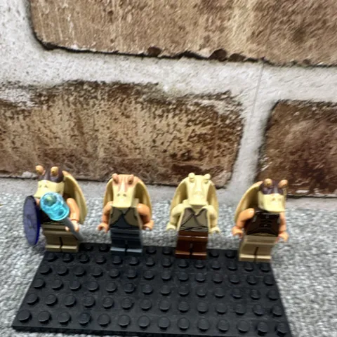 LEGO Gungan Soldier Minifigure Lot Star Wars Theme Episode I 4 Pieces