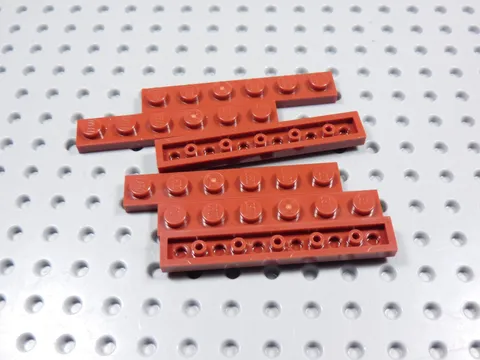 LEGO Lot of 6 Dark Red 1x6 Plates BD