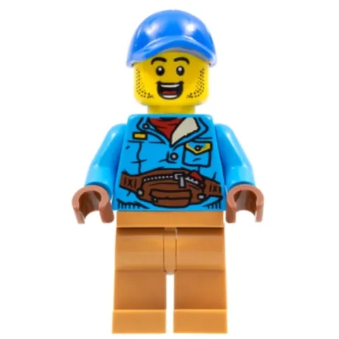LEGO Holiday Minifigure Man Dark Azure Jacket Blue Cap hol263 New