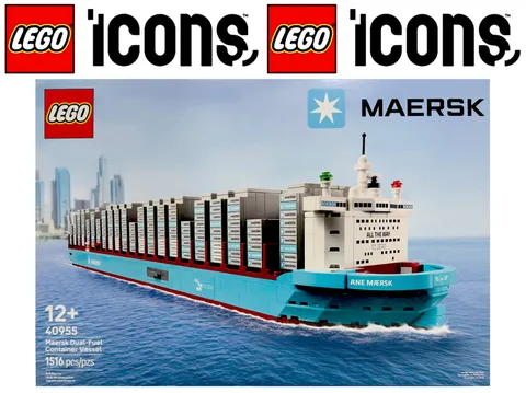LEGO 40955 MAERSK DUAL-FUEL CONTAINER VESSEL * 100% + BUILT 1X + CLEAN