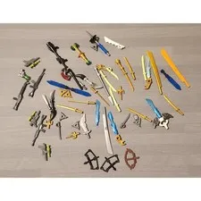 Lego Minifigure Weapon Accessory Lot Ninjago Star Wars Swords Blasters Bows Gear