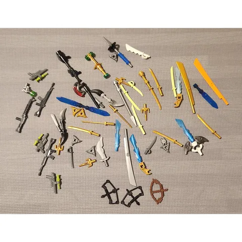 Lego Minifigure Weapon Accessory Lot Ninjago Star Wars Swords Blasters Bows Gear