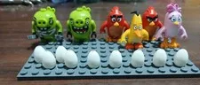Angry Bird Legos Pilot Pig Leonard Pig 2 Different Red Chuck Stella 9 Eggs
