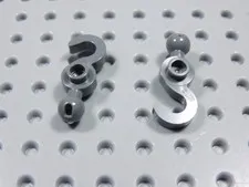 LEGO Lot of 2 Dark Bluish Gray Hook w/ Towball Minifig BU