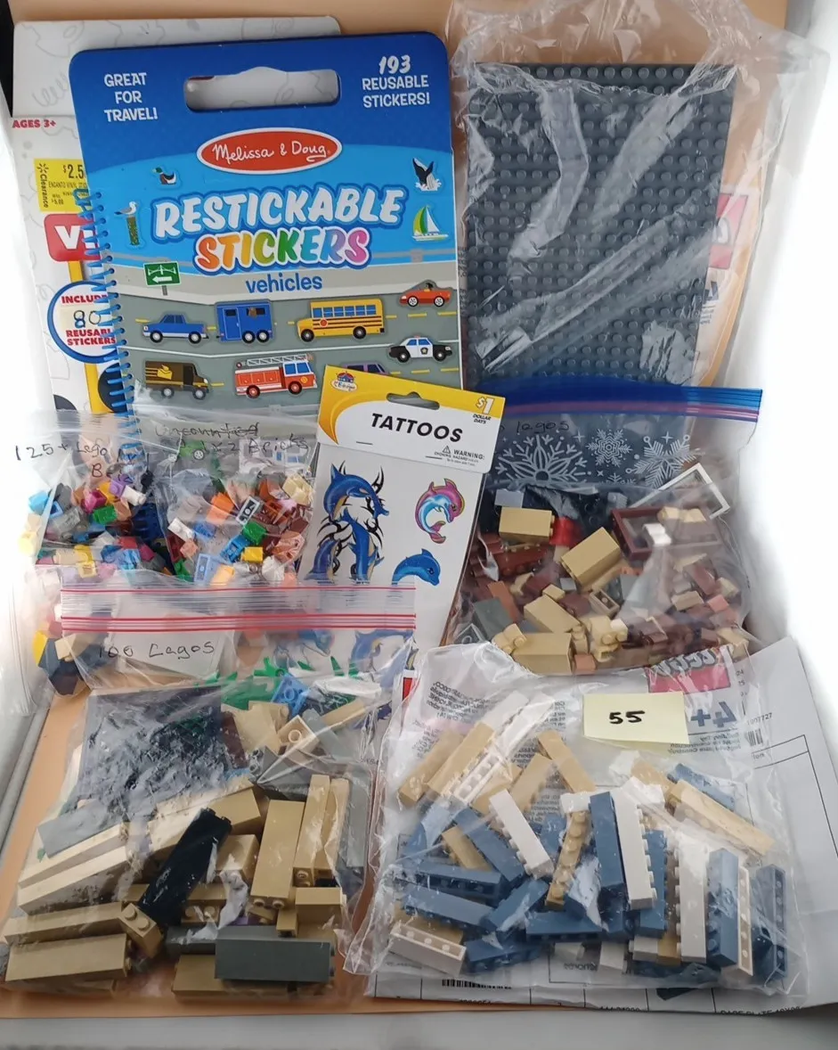 Children's Play Lot: Lego Baseplate With Over 450 Building Blocks, Melissa &...
