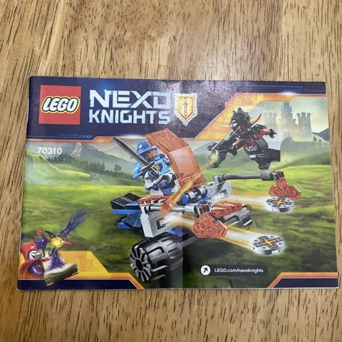 16 Nexo Knight Lego Set Manuals.  No Pieces Included.  Excellent Condition