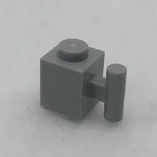 LEGO 2921 Light Bluish Gray Brick, Modified 1 x 1 with Bar Handle (x1)