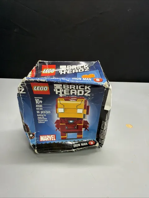LEGO BRICKHEADZ: Iron Man (41590) New  & Sealed In Damaged Box