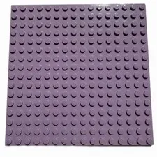 LEGO 16 X 16 5”x5” MEDIUM LAVENDER #91405 BASEPLATE W/ UNDERSIDE RIBS PREOWNED