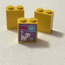 Lego 3245 Yellow Replacement Add-on Pieces Parts Lot of 3