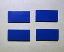 Lego Lot Of 4 2x4 Bright Blue  Flat Tiles Tile New City