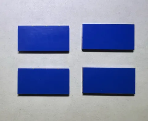 Lego Lot Of 4 2x4 Bright Blue  Flat Tiles Tile New City
