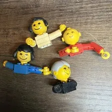 Vintage 1970s LEGO Homemaker Maxifigure Parts Lot Heads Hair Arms Bodies Figures