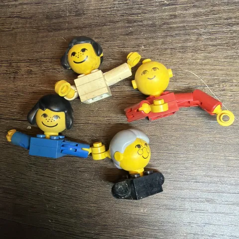 Vintage 1970s LEGO Homemaker Maxifigure Parts Lot Heads Hair Arms Bodies Figures